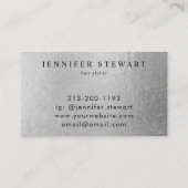 あなたのロフェイクゴ銀グレーモダン箔 名刺 (裏面)