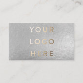あなたのロフェイクゴ銀グレーモダン箔 名刺 (正面)