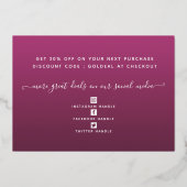 あなたのロモダンゴありが実在ありがとう 箔シーズンカード (裏面)