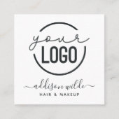 あなたのロモダンゴシックミニマルシンプルホワイトスクエア スクエア名刺 (正面)