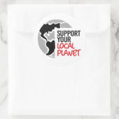 あなたのローカル惑星をサポート ラウンドシール (バッグ)