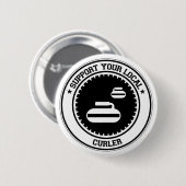 あなたのローカルCurlerを支えて下さい 缶バッジ (正面&裏面)