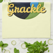 あなたのローカルGrackleを支えて下さい キッチンタオル (折り畳み)