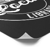 あなたのローカルlibrarYスクエアステッカーをサポート ポスター (角)