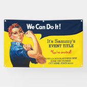 あなたのロージーパーソナライズされたパーティーの看板 横断幕 (横)