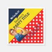 あなたのロージーパーティーナプキンスがこれをパーソナライズ スタンダードカクテルナプキン (正面)