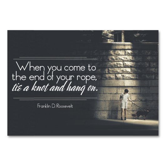 あなたのロープの端 テーブルナンバー (正面)