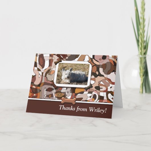 あなたのワンダードッグ カスタム写真 サンキューカード (正面)