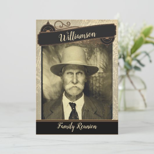 あなたのヴィンテージの写真の家族会の収集 招待状 (スタンド正面)
