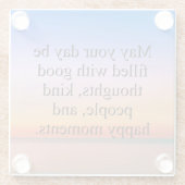 あなたの一日が良い考えで満たされますように ガラスコースター (裏面)