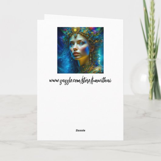 あなたの一日が魅惑されることを願う |ファンタジーアート カード (裏面)