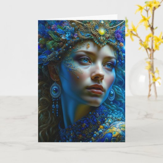 あなたの一日が魅惑されることを願う |ファンタジーアート カード (黄色い花)