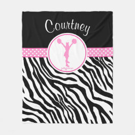 あなたの一流のシマウマのプリントのチアリーダー/Pomを飾って下さい フリースブランケット