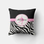 あなたの一流のシマウマのプリントのフィギュアスケートを飾って下さい クッション (裏面)