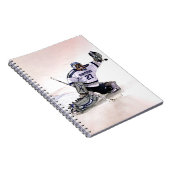 あなたの一流のスケッチを持つアイスホッケーのゴールキーパー ノートブック (右側)