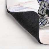 あなたの一流のスケッチを持つアイスホッケーのゴールキーパー マウスパッド (コーナー)