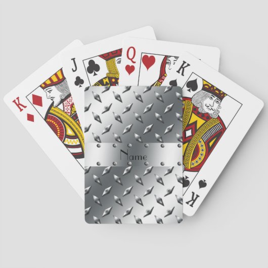あなたの一流のダイヤモンドのプレートの鋼鉄とパーソナライズ トランプ (裏面)