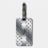 あなたの一流のダイヤモンドのプレートの鋼鉄とパーソナライズ ラゲッジタグ (裏面縦)