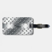 あなたの一流のダイヤモンドのプレートの鋼鉄とパーソナライズ ラゲッジタグ (裏面横)