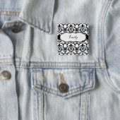 あなたの一流のダマスク織ボタンを加えて下さい 缶バッジ (インサイチュ)