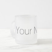 あなたの一流のプリントとパーソナライズ フロストグラスマグカップ (正面左)