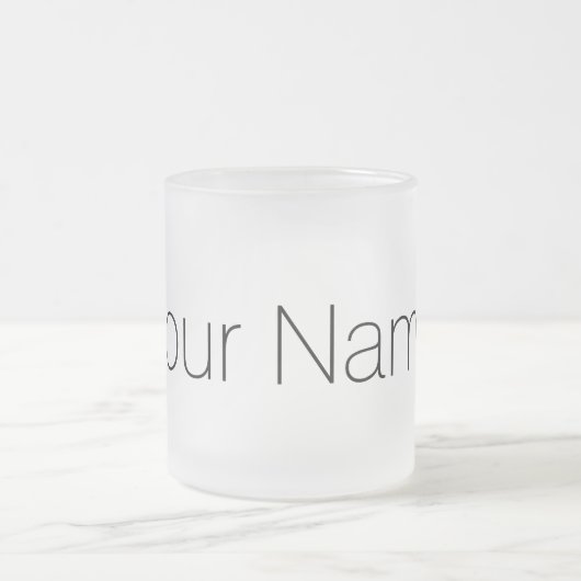 あなたの一流のプリントとパーソナライズ フロストグラスマグカップ (中央)