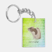 あなたの一流のラットのデザインを加えて下さい キーホルダー (正面左)