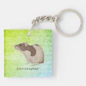 あなたの一流のラットのデザインを加えて下さい キーホルダー (裏面)