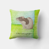 あなたの一流のラットのデザインを加えて下さい クッション (裏面)