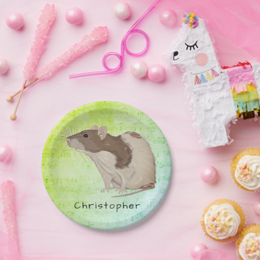 あなたの一流のラットのデザインを加えて下さい ペーパープレート (パーティー)