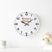 あなたの一流の明白でパーソナライズな台所時計のカスタム ラージ壁時計 (ホーム)