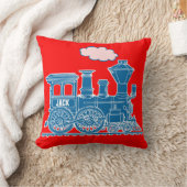 あなたの一流の蒸気の列車の気違いの紫系統の装飾用クッション クッション (ブランケット)