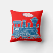 あなたの一流の蒸気の列車の気違いの紫系統の装飾用クッション クッション (裏面)