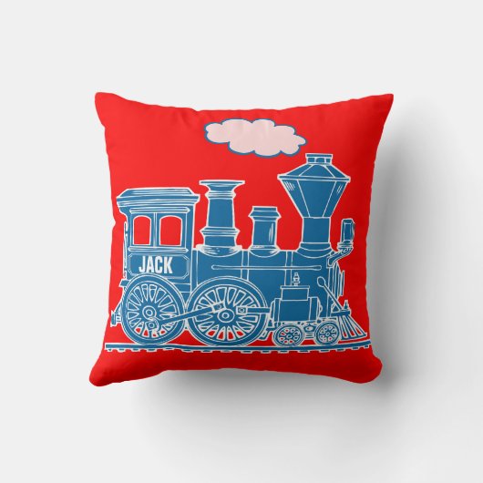 あなたの一流の蒸気の列車の気違いの紫系統の装飾用クッション クッション (裏面)