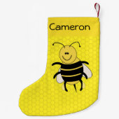あなたの一流の蜜蜂の巣に貯蔵する蜂蜜の蜂のクリスマス スモールクリスマスストッキング (裏面)