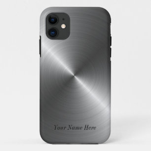 あなたの一流の鋼鉄金属の一見のiPhone 5の場合を加えて下さい iPhone 11 ケース