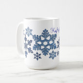 あなたの一流の雪片のマグを加えて下さい コーヒーマグカップ (正面左)