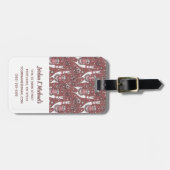 あなたの一流の|おもしろいなラマパターンを加えて下さい ラゲッジタグ (正面横)