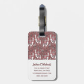 あなたの一流の|おもしろいなラマパターンを加えて下さい ラゲッジタグ (裏面縦)