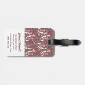 あなたの一流の|おもしろいなラマパターンを加えて下さい ラゲッジタグ (裏面横)