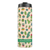 あなたの一流の|かわいいサボテン永続的なパターンを加えて下さい タンブラー (正面)