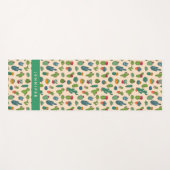 あなたの一流の|かわいいサボテン永続的なパターンを加えて下さい ヨガマット (正面(横))