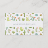 あなたの一流の|かわいいサボテン永続的なパターンを加えて下さい 名刺 (裏面)