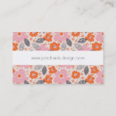 あなたの一流の|かわいいレトロの花パターンを加えて下さい 名刺 (裏面)