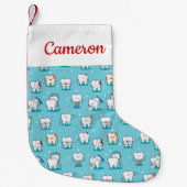 あなたの一流の|かわいい歯科パターンを加えて下さい スモールクリスマスストッキング (正面)