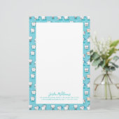 あなたの一流の|かわいい歯科パターンを加えて下さい 便箋 (スタンド正面)