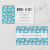 あなたの一流の|かわいい歯科パターンを加えて下さい 名刺 (正面/裏面)