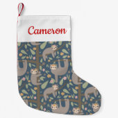 あなたの一流の|かわいい花の怠惰パターンを加えて下さい スモールクリスマスストッキング (正面)