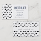 あなたの一流の|かわいい落書きのまつげパターンを加えて下さい 名刺 (正面/裏面)