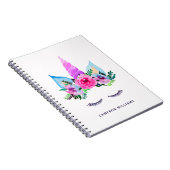 あなたの一流の|かわいい魔法のユニコーンの顔を加えて下さい ノートブック (右側)